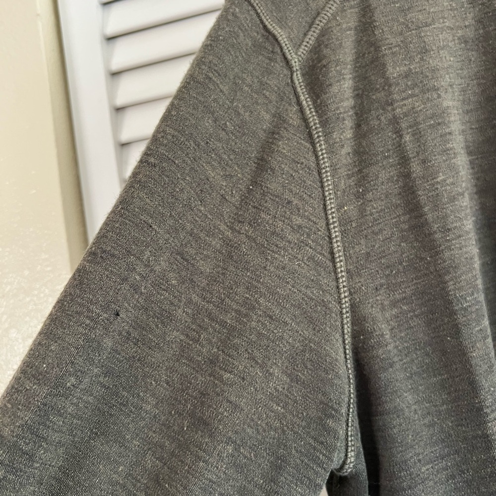 Smartwool Pullover Sweater Green Merino Wool 1/4 Zip Baselayer - Picture 14 of 14